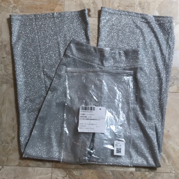 Sequin Pants-Silver-Large-Boot cut - Picture 12 of 12
